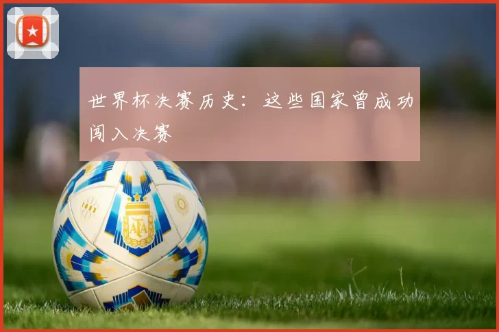 世界杯决赛历史：这些国家曾成功闯入决赛